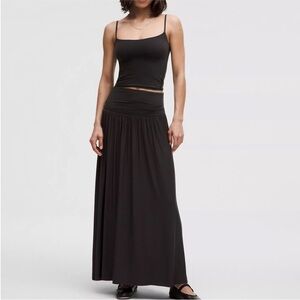 Lululemon 2 in 1 Maxi Dress Black Size Small NWOT